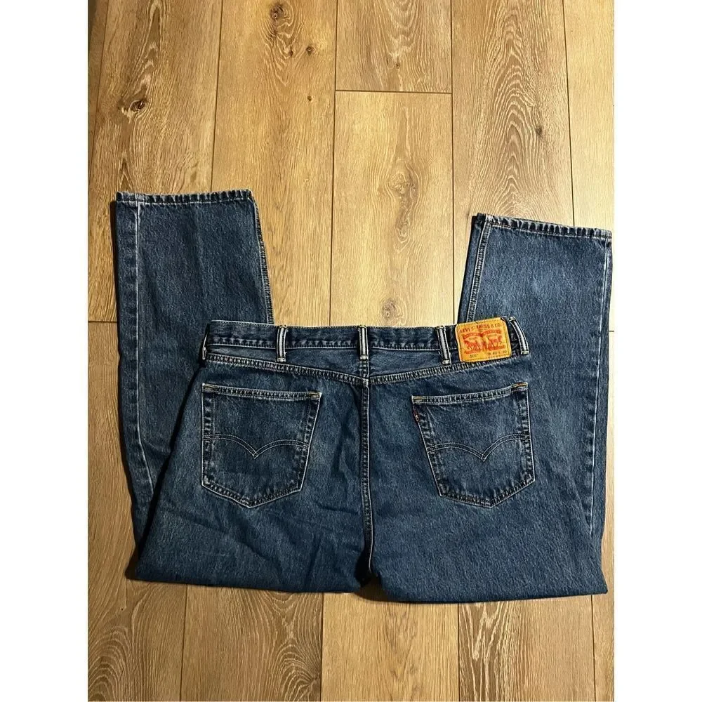 Levi’s 505 Men’s Size 40x30 Jeans Blue Denim Relaxed Fit Dark Wash Straight Leg